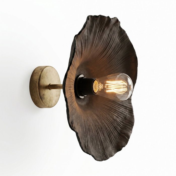 Opviq Lámpara de Pared de Cuerpo Metálico Negro y Dorado Antiguo Opviq Lámpara de Pared de Cuerpo Metálico Negro y Dorado Antiguo
